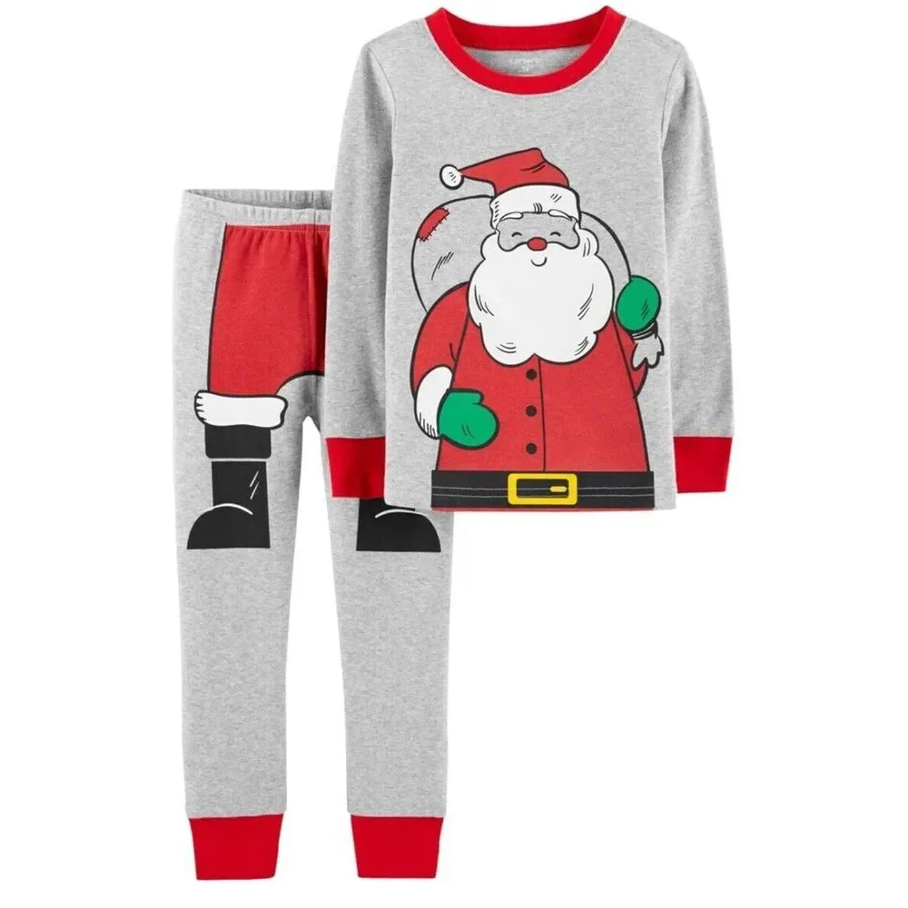 Carter's Christmas NEW Boys Pajamas 12 Lot Of 2‎ Santa